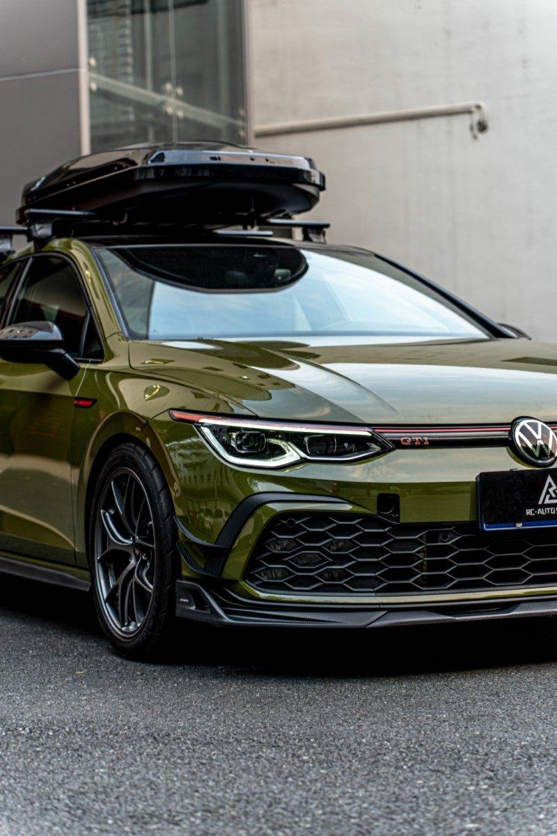 Volkswagen GTI & R-line MK8 2022 2023 2024 with Aftermarket Parts - AE Style Front Lip?Carbon Fiber?from ArmorExtend