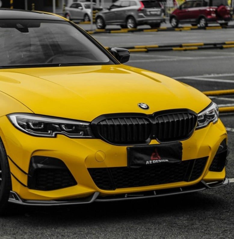 BMW 3 Series 330i M340i G20 Pre-LCI 2019 2020 2021 2022?with Aftermarket Parts - AE Style Front Lip Carbon Fiber from?ArmorExtend