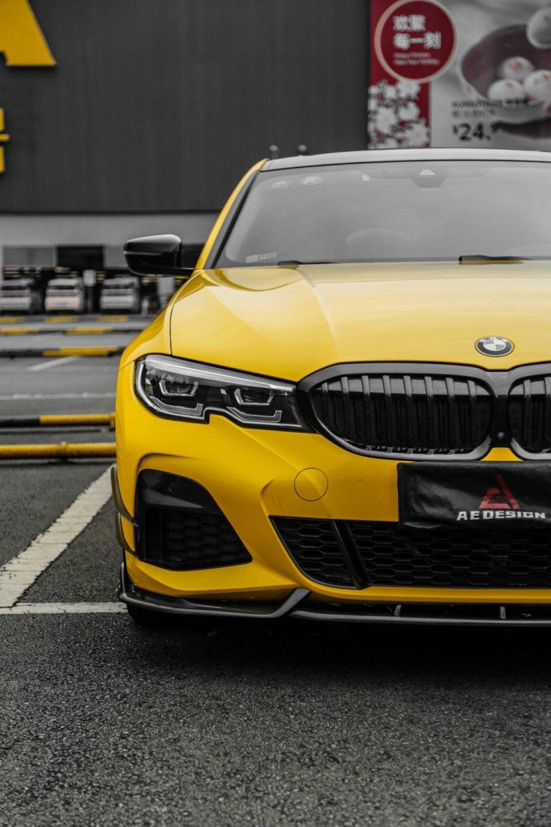 BMW 3 Series 330i M340i G20 Pre-LCI 2019 2020 2021 2022?with Aftermarket Parts - AE Style Front Lip Carbon Fiber from?ArmorExtend
