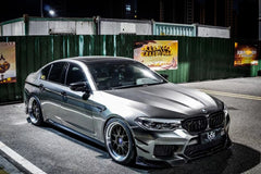 BMW M5 / M5C F90 Pre-LCI 2018 2019 2020 & M5 / M5C F90 LCI 2021 2022 2023 2024 With Aftermarket Parts - AE Lower Lip & Middle Lip?Carbon Fiber from ArmorExtend