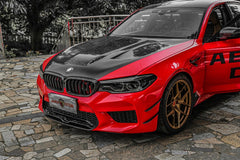 BMW M5 / M5C F90 Pre-LCI 2018 2019 2020 & M5 / M5C F90 LCI 2021 2022 2023 2024 With Aftermarket Parts - AE Lower Lip & Middle Lip?Carbon Fiber from ArmorExtend