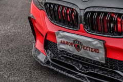 BMW M5 / M5C F90 Pre-LCI 2018 2019 2020 & M5 / M5C F90 LCI 2021 2022 2023 2024 With Aftermarket Parts - AE Lower Lip & Middle Lip?Carbon Fiber from ArmorExtend