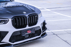BWM X5M X5MC F95 Pre-LCI 2020 2021 2022 2023 with Aftermarket Parts - AE Style Front Lip Carbon Fiber from?ArmorExtend