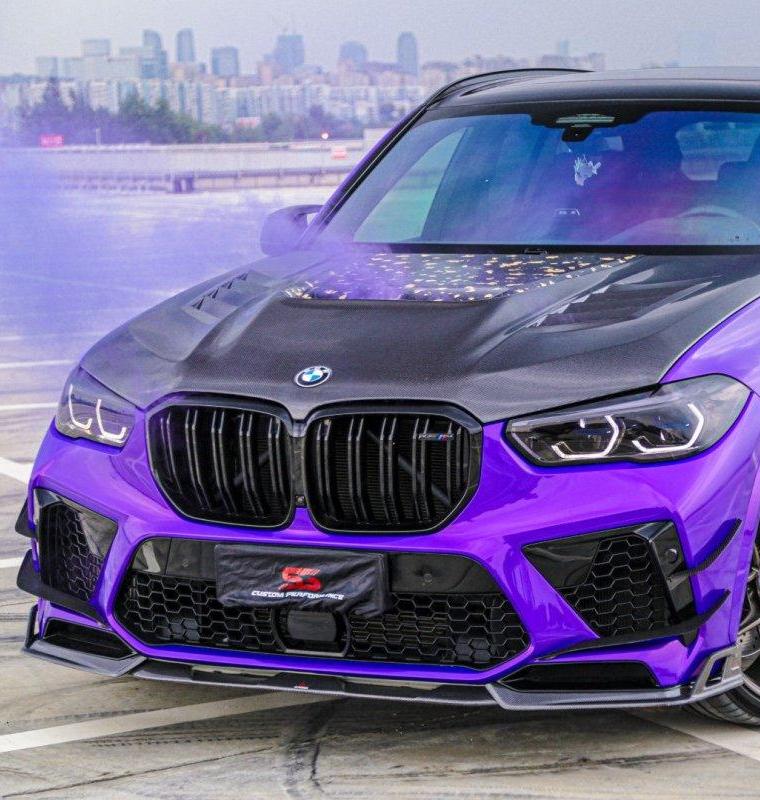 BWM X5M X5MC F95 Pre-LCI 2020 2021 2022 2023 with Aftermarket Parts - AE Style Front Lip Carbon Fiber from?ArmorExtend