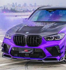 BWM X5M X5MC F95 Pre-LCI 2020 2021 2022 2023 with Aftermarket Parts - AE Style Front Lip Carbon Fiber from ArmorExtend