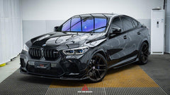 BMW X6M X6MC F96 Pre-LCI 2020 2021 2022 2023 with Aftermarket Parts - AE Style Front Lip Carbon Fiber from ArmorExtend