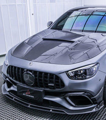 Mercedes Benz E63 W213 2021 2022 2023 2024 with Aftermarket Parts - AE Front Lip?Carbon Fiber?from ArmorExtend