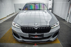 BMW 5 Series M550i 540i (With M-Package Bumper) G30 G31 LCI 2021 2022 2023 2024 with Aftermarket Parts - AE Style Front Lip Carbon Fiber from ArmorExtend