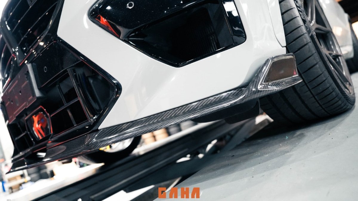 BMW X5M X5MC F95 & X6M X6MC F96 2024-ON (LCI) With Aftermarket Parts - AE Style Front Lip Carbon Fiber?from ArmorExtend