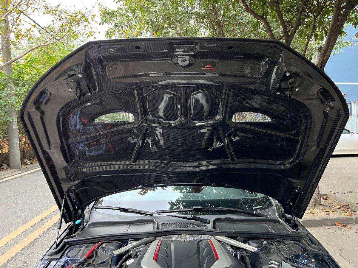 Audi RS4 B9 B9.5 2018-ON & S4 / A4 / A4 Allroad / A4 Avant B9 B9.5 2017 2018 2019 2020 2021 2022 2023 2024 with Aftermarket Parts - AE Style Hood Bonnet Carbon Fiber from ArmorExtend