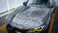 BMW M3 G80 G81 & M4 G82 G83 2021 2022 2023 2024 with Aftermarket Parts - AE?Style Hood?Carbon Fiber from ArmorExtend