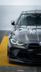 BMW M3 G80 G81 & M4 G82 G83 2021 2022 2023 2024 with Aftermarket Parts - AE?Style Hood?Carbon Fiber from ArmorExtend
