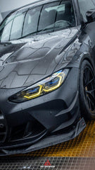 BMW M3 G80 G81 & M4 G82 G83 2021 2022 2023 2024 with Aftermarket Parts - AE?Style Hood?Carbon Fiber from ArmorExtend