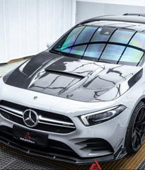 Mercedes Benz CLA-Class CLA45/CLA35/CLA250 C118 2022 2023 2024 A-Class A45/A35/A250/A220 W177 2019 2020 2021 2022 2023 2024 with Aftermarket Parts - AE Hood Bonnet Carbon Fiber from ArmorExtend