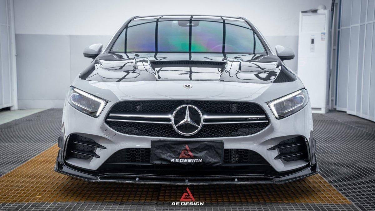 Mercedes Benz CLA-Class CLA45/CLA35/CLA250 C118 2022 2023 2024 A-Class A45/A35/A250/A220 W177 2019 2020 2021 2022 2023 2024 with Aftermarket Parts - AE Hood Bonnet Carbon Fiber from ArmorExtend