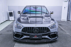 Mercedes Benz E63 E63S W213 2017 2018 2019 2020 2021 2022 2023 2024 with Aftermarket Parts - AE Hood Bonnet Carbon Fiber from ArmorExtend