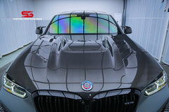 BMW X3 G01 & X3M X3MC F97 (Fits Both Pre-LCI & LCI) 2019 2020 2021 2022 2023 2024 & X4 G02 & X4M X4MC F98 (Fits Both Pre-LCI & LCI) 2019 2020 2021 2022 2023 2024 with Aftermarket Parts - AE Style Hood Bonnet?Double-sided Carbon Fiber?from ArmorExtend