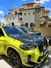BMW X3 G01 & X3M X3MC F97 (Fits Both Pre-LCI & LCI) 2019 2020 2021 2022 2023 2024 & X4 G02 & X4M X4MC F98 (Fits Both Pre-LCI & LCI) 2019 2020 2021 2022 2023 2024 with Aftermarket Parts - AE Style Hood Bonnet?Double-sided Carbon Fiber?from ArmorExtend