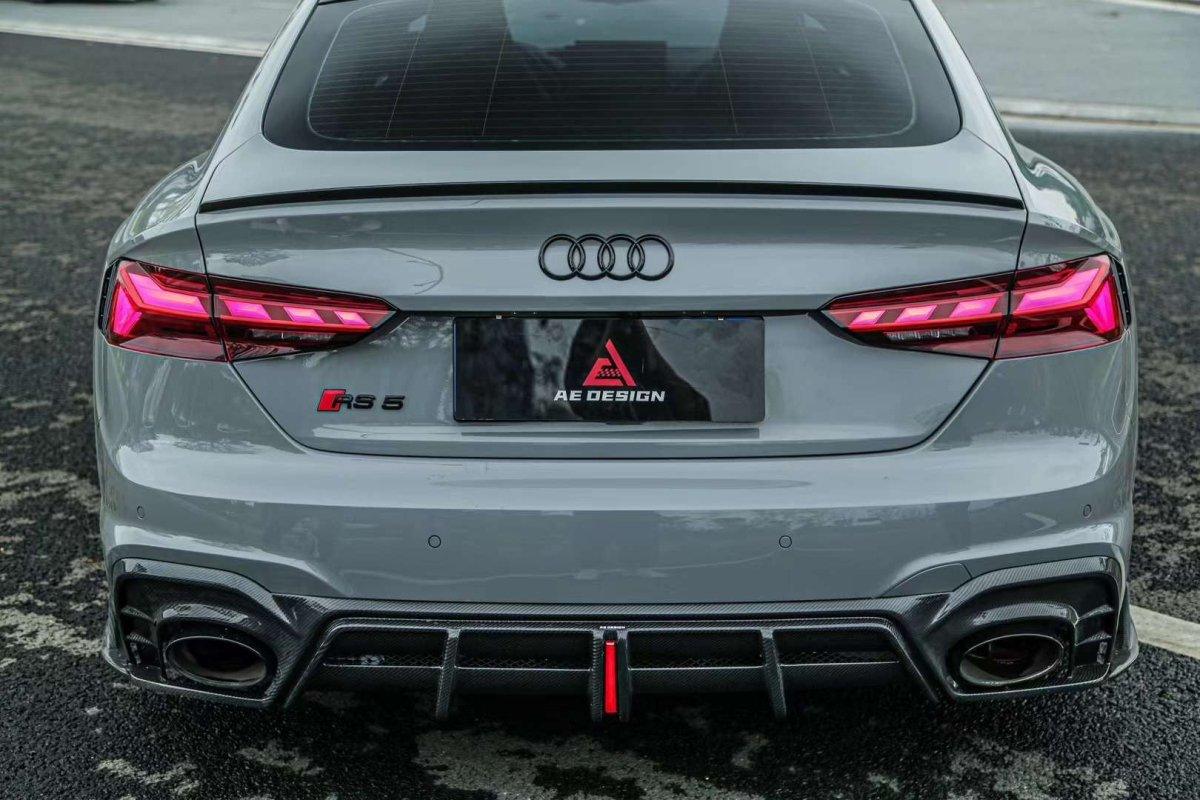 Your Audi RS5 B9.5 2020 2021 2022 2023 2024 with Aftermarket Parts - AE Style Rear Diffuser Carbon Fiber from ArmorExtend