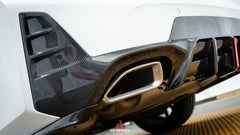 BMW 3 Series 330i (With M-Package Bumper, does not fit base model) M340i LCI G20 G21 2023 2024 with Aftermarket Parts - AE V1 Style Rear Diffuser & Canards Carbon Fiber from?ArmorExtend