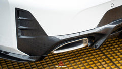BMW 3 Series 330i (With M-Package Bumper, does not fit base model) M340i LCI G20 G21 2023 2024 with Aftermarket Parts - AE V1 Style Rear Diffuser & Canards Carbon Fiber from?ArmorExtend