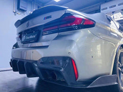 BMW M5/M5C F90 (Fits Both Pre-LCI & LCI) 2018 2019 2020 2021 2022 2023 2024?& 5 Series G30 540i (With M-Package Bumper) M550i (Fits Both Pre-LCI & LCI) 2017 2018 2019 2020 2021 2022 2023 2024 with Aftermarket Parts - AE Rear Diffuser?Carbon Fiber from ?ArmorExtend
