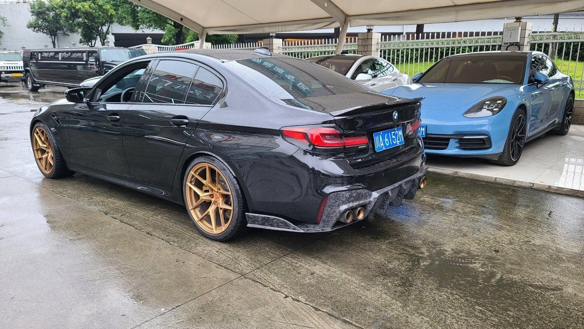 BMW M5/M5C F90 (Fits Both Pre-LCI & LCI) 2018 2019 2020 2021 2022 2023 2024?& 5 Series G30 540i (With M-Package Bumper) M550i (Fits Both Pre-LCI & LCI) 2017 2018 2019 2020 2021 2022 2023 2024 with Aftermarket Parts - AE Rear Diffuser?Carbon Fiber from ?ArmorExtend