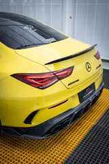 Mercedes Benz CLA45 CLA45S C118 2020 2021 2022 2023 2024 & CLA35 C118 2020 2021 2022 2023 2024 & CLA250 (With Sport Package Bumper) C118 2020 2021 2022 2023 2024 with Aftermarket Parts - AE Rear Diffuser?Carbon Fiber?from ?ArmorExtend
