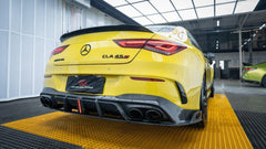 Mercedes Benz CLA45 CLA45S C118 2020 2021 2022 2023 2024 & CLA35 C118 2020 2021 2022 2023 2024 & CLA250 (With Sport Package Bumper) C118 2020 2021 2022 2023 2024 with Aftermarket Parts - AE Rear Diffuser?Carbon Fiber?from ?ArmorExtend