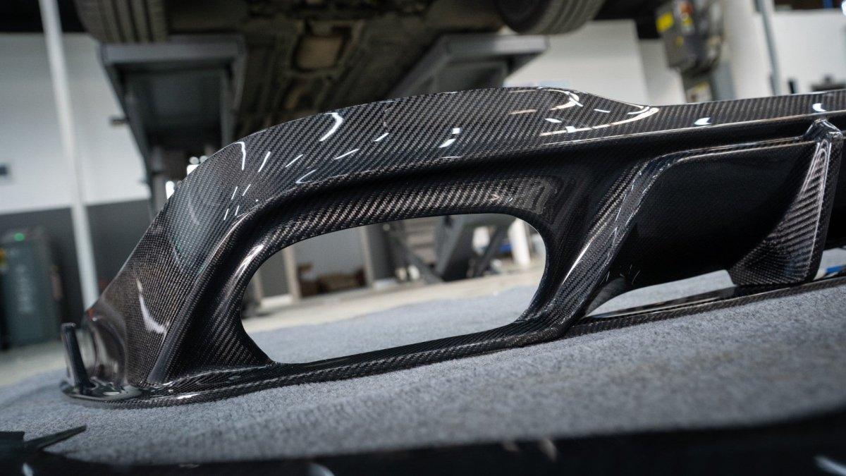 Mercedes Benz CLA45 CLA45S C118 2020 2021 2022 2023 2024 & CLA35 C118 2020 2021 2022 2023 2024 & CLA250 (With Sport Package Bumper) C118 2020 2021 2022 2023 2024 with Aftermarket Parts - AE Rear Diffuser?Carbon Fiber?from ?ArmorExtend