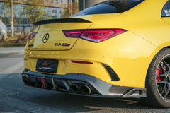 Mercedes Benz CLA45 CLA45S C118 2020 2021 2022 2023 2024 & CLA35 C118 2020 2021 2022 2023 2024 & CLA250 (With Sport Package Bumper) C118 2020 2021 2022 2023 2024 with Aftermarket Parts - AE Rear Diffuser?Carbon Fiber?from ?ArmorExtend
