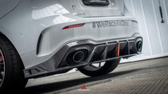 Mercedes Benz A-Class A45/A35/A250/A220 W177 2019 2020 2021 2022 2023 2024 with Aftermarket Parts - AE Style Rear Diffuser Carbon Fiber from ArmorExtend