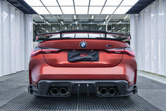  BMW M4 G82 G83 2021 2022 2023 2024 with Aftermarket Parts - AE V1 Style Rear Diffuser & Canards Carbon Fiber from  ArmorExtend