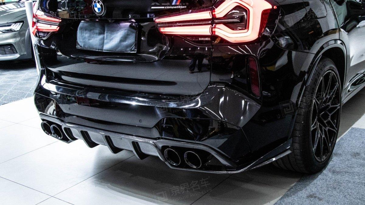 BMW X3M X3MC F97 (Fits Both Pre-LCI & LCI) 2019 2020 2021 2022 2023 2024 with Aftermarket Parts - AE V1 Style Rear Diffuser?Carbon Fiber from?ArmorExtend