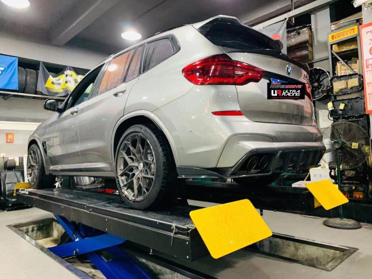 BMW X3M X3MC F97 (Fits Both Pre-LCI & LCI) 2019 2020 2021 2022 2023 2024 with Aftermarket Parts - AE V1 Style Rear Diffuser?Carbon Fiber from?ArmorExtend