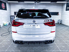 BMW X3M X3MC F97 (Fits Both Pre-LCI & LCI) 2019 2020 2021 2022 2023 2024 with Aftermarket Parts - AE V1 Style Rear Diffuser?Carbon Fiber from?ArmorExtend