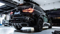 BMW X3M X3MC F97 (Fits Both Pre-LCI & LCI) 2019 2020 2021 2022 2023 2024 with Aftermarket Parts - AE V1 Style Rear Diffuser?Carbon Fiber from?ArmorExtend