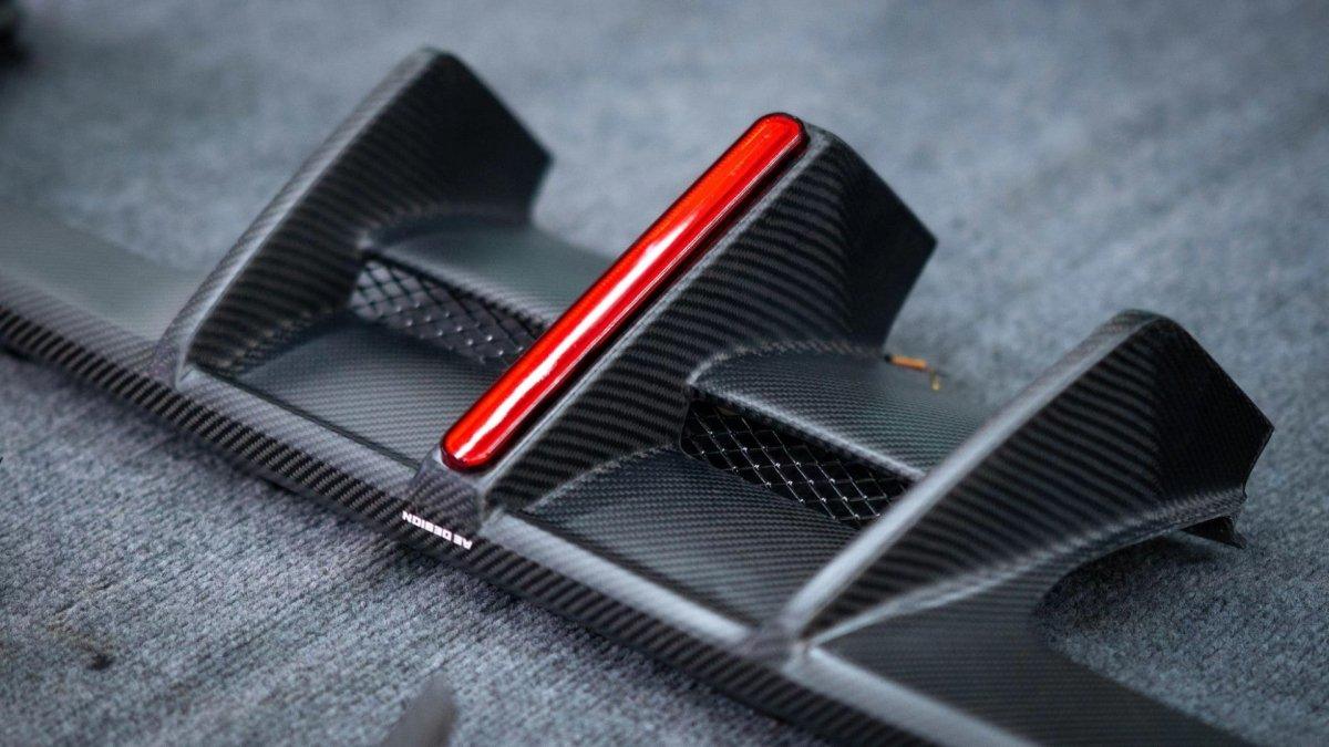 BMW M3 G80 G81 2021 2022 2023 2024 & M4 G82 G83 2021 2022 2023 2024 with Aftermarket Parts - AE V2 Style?Rear Diffuser & Canards Carbon Fiber from ?ArmorExtend