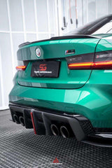 BMW M3 G80 G81 2021 2022 2023 2024 & M4 G82 G83 2021 2022 2023 2024 with Aftermarket Parts - AE V2 Style?Rear Diffuser & Canards Carbon Fiber from ?ArmorExtend