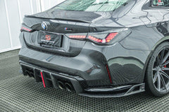 BMW M3 G80 G81 2021 2022 2023 2024 & M4 G82 G83 2021 2022 2023 2024 with Aftermarket Parts - AE V2 Style?Rear Diffuser & Canards Carbon Fiber from ?ArmorExtend