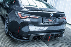 BMW M3 G80 G81 2021 2022 2023 2024 & M4 G82 G83 2021 2022 2023 2024 with Aftermarket Parts - AE V2 Style?Rear Diffuser & Canards Carbon Fiber from ?ArmorExtend