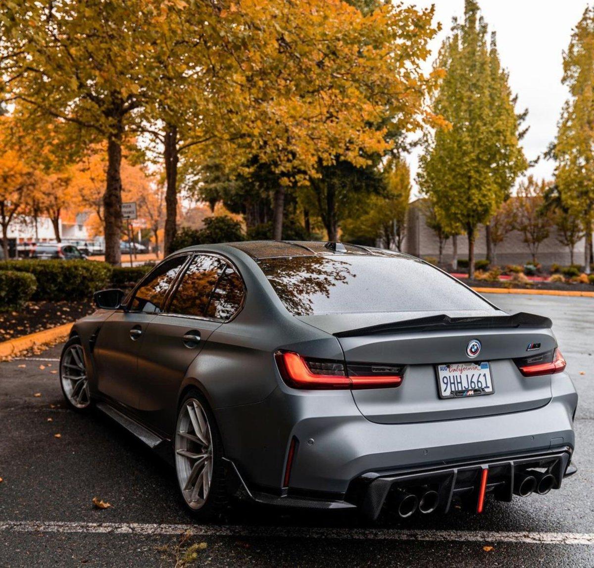 BMW M3 G80 G81 2021 2022 2023 2024 & M4 G82 G83 2021 2022 2023 2024 with Aftermarket Parts - AE V2 Style?Rear Diffuser & Canards Carbon Fiber from ?ArmorExtend