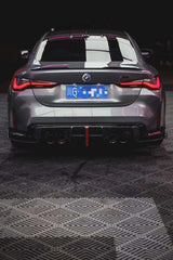 BMW M3 G80 G81 2021 2022 2023 2024 & M4 G82 G83 2021 2022 2023 2024 with Aftermarket Parts - AE V2 Style?Rear Diffuser & Canards Carbon Fiber from ?ArmorExtend