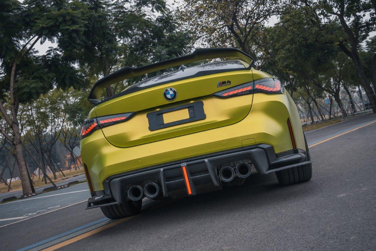 BMW M3 G80 G81 2021 2022 2023 2024 & M4 G82 G83 2021 2022 2023 2024 with Aftermarket Parts - AE V2 Style?Rear Diffuser & Canards Carbon Fiber from ?ArmorExtend