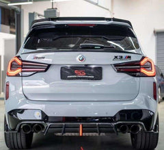 BMW X3M X3MC F97 (Fits Both Pre-LCI & LCI) 2019 2020 2021 2022 2023 2024 with Aftermarket Parts - AE V2 Style Rear Diffuser?Carbon Fiber?from ArmorExtend