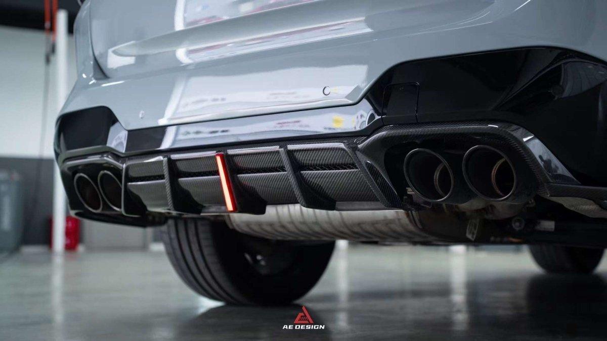 BMW X3M X3MC F97 (Fits Both Pre-LCI & LCI) 2019 2020 2021 2022 2023 2024 with Aftermarket Parts - AE V2 Style Rear Diffuser?Carbon Fiber?from ArmorExtend