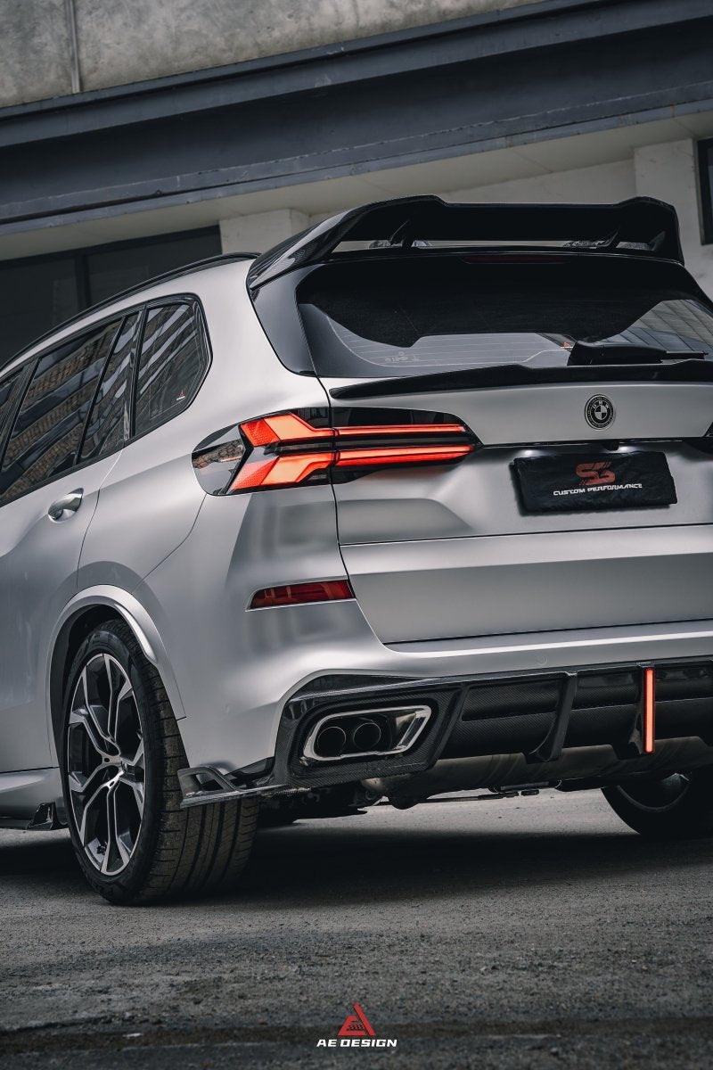 BMW X5 G05 M50i X/S Drive 40i (with M-Package) (Fits Both Pre-LCI & LCI) 2019 2020 2021 2022 2023 2024?with Aftermarket Parts - AE?Style Rear Roof Spoiler Carbon Fiber from ArmorExtend