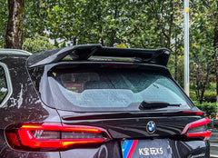 BMW X5 G05 M50i X/S Drive 40i (with M-Package) (Fits Both Pre-LCI & LCI) 2019 2020 2021 2022 2023 2024?with Aftermarket Parts - AE?Style Rear Roof Spoiler Carbon Fiber from ArmorExtend