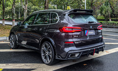 BMW X5 G05 M50i X/S Drive 40i (with M-Package) (Fits Both Pre-LCI & LCI) 2019 2020 2021 2022 2023 2024?with Aftermarket Parts - AE?Style Rear Roof Spoiler Carbon Fiber from ArmorExtend