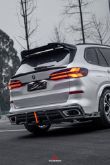 BMW X5 G05 M50i X/S Drive 40i (with M-Package) (Fits Both Pre-LCI & LCI) 2019 2020 2021 2022 2023 2024?with Aftermarket Parts - AE?Style Rear Roof Spoiler Carbon Fiber from ArmorExtend